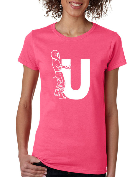 Women's T Shirt F U Motorcyclist Riding Cool Motorcycle Tee