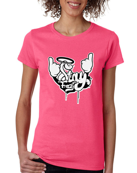 Women's T Shirt Stay Fresh Fingers Up Cute Cool Tee