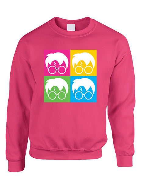 Adult Crewneck 4 Faces Harry Glasses Scar Cool Popular Top - ALLNTRENDSHOP - 2