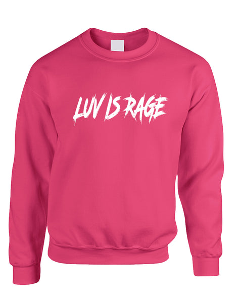 Adult Sweatshirt Luv Is Rage Cool Popular Top Comfi Sweatshirt