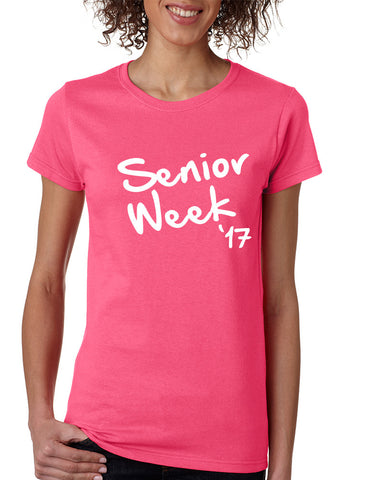 Women's T Shirt Senior Week 17 White Senior Party Shirt