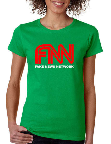 Women's T Shirt FNN Fake News Network Funny Top Trendy Shirt