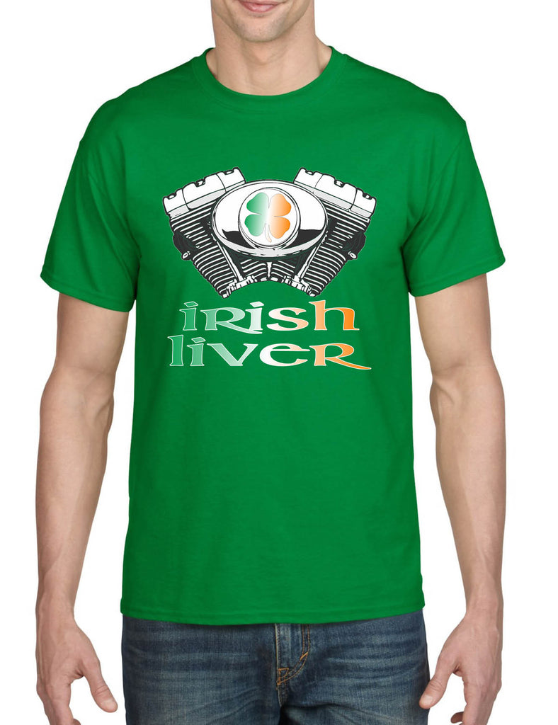 Men's T Shirt Irish Liver St Patrick's Day Party Fun Shamrock Tshirt