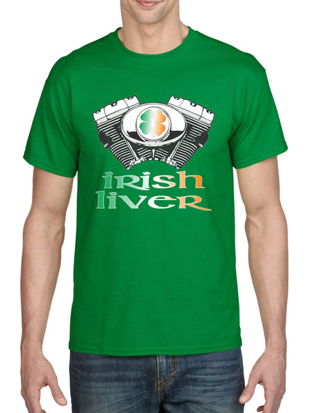 Men's T Shirt Irish Liver St Patrick's Day Party Fun Shamrock Tshirt