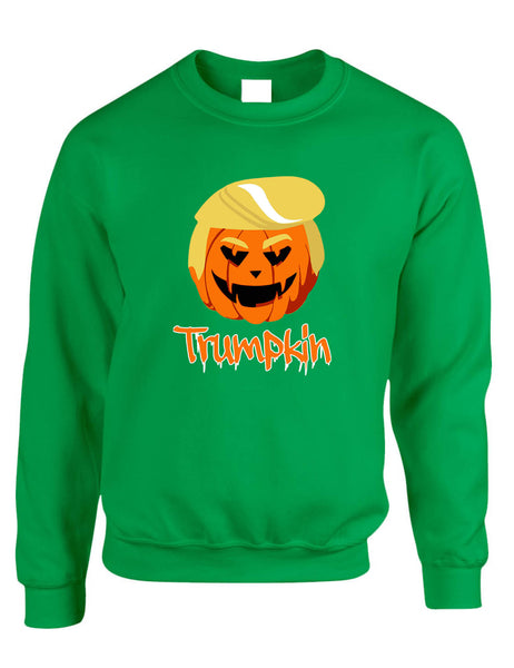 Adult Sweatshirt Trumpkin Trendy Halloween Trump Top Funny Pumpkin