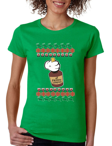 Women's T Shirt Henny Christmas Ugly Xmas Shirt Cute Gift Trendy Tee