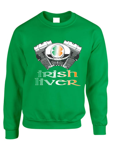 Adult Sweatshirt Irish Liver St Patrick's Day Party Fun Shamrock Top