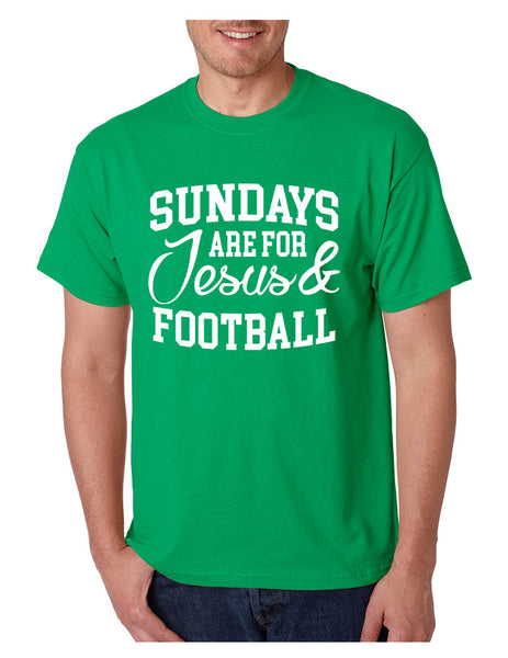 Men's T Shirt Sundays Are For Jesus And Football Humor Tee