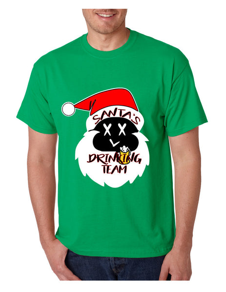 Men's T Shirt Santa's Drinking Team Cool Xmas Funny Top Gift - ALLNTRENDSHOP - 3