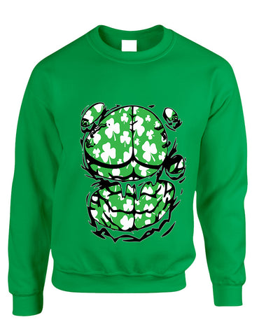 Adult Sweatshirt Irish Body Shamrock St Patrick's Day Top