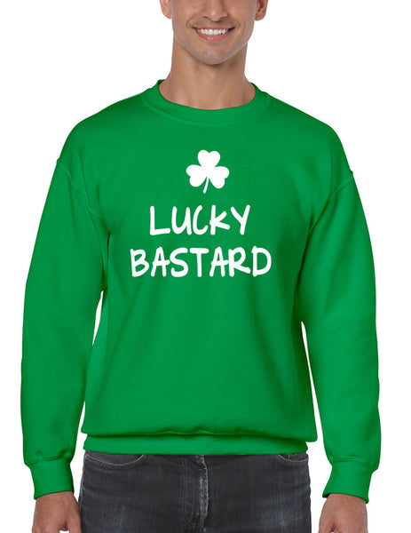 Men's Sweatshirt Lucky Bastard Shamrock St Patrick's Day Top