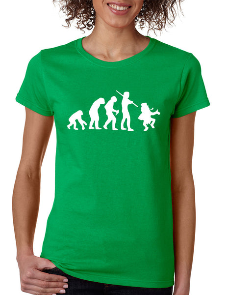 Women's T Shirt Irish Evolution Leprechaun St Patrick's Tee - ALLNTRENDSHOP - 1