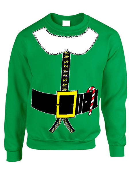 Adult Crewneck Elf Suit Santa's Elves Christmas Gift Xmas Top - ALLNTRENDSHOP - 2