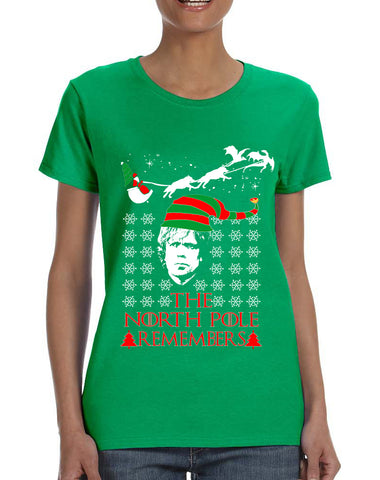 Women's T Shirt The North Pole Remembers Ugly Xmas Shirt Gift