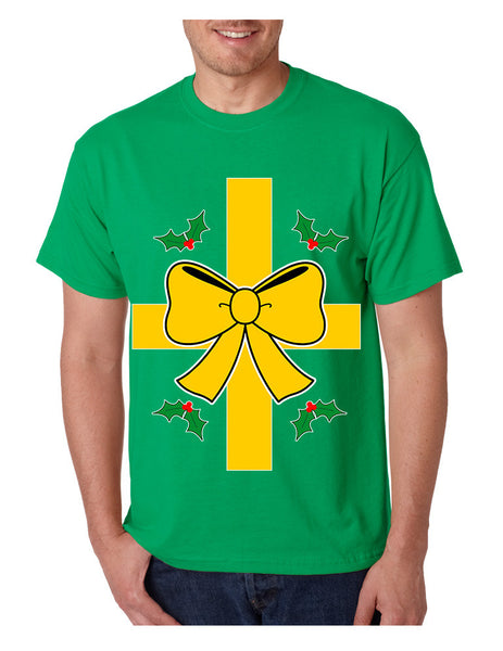 Men's T Shirt Christmas Gift Wrap Xmas Ugly T Shirt Funny Top - ALLNTRENDSHOP - 4
