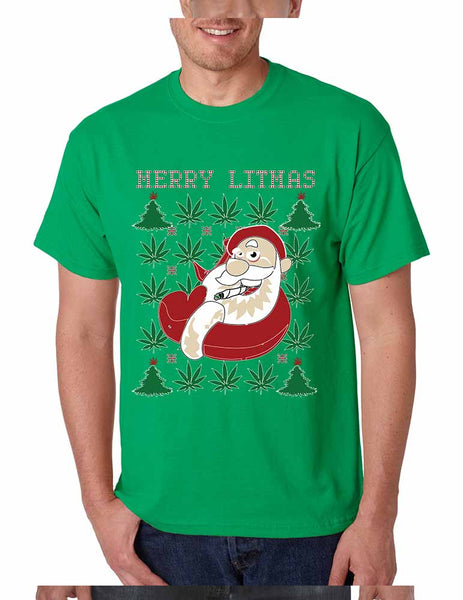 Men's T Shirt Santa Litmas Merry Christmas Ugly Sweater Gift