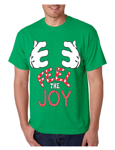 Men's T Shirt Feel The Joy Cute Christmas Tee Best Holiday Gift