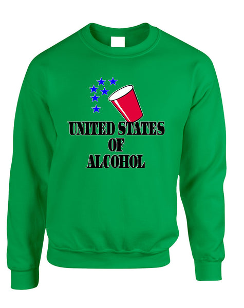 Adult Sweatshirt United States Of Alcohol 4th Of July Top