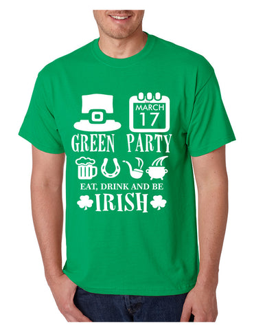 Men's T Shirt Green Party St Patrick's Day Shirt Drunk Tee