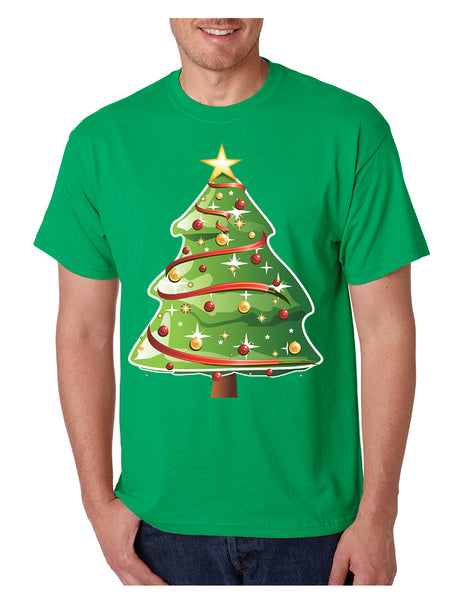 Men's T Shirt Christmas Tree Cute Holiday Gift Trendy Ugly Tee