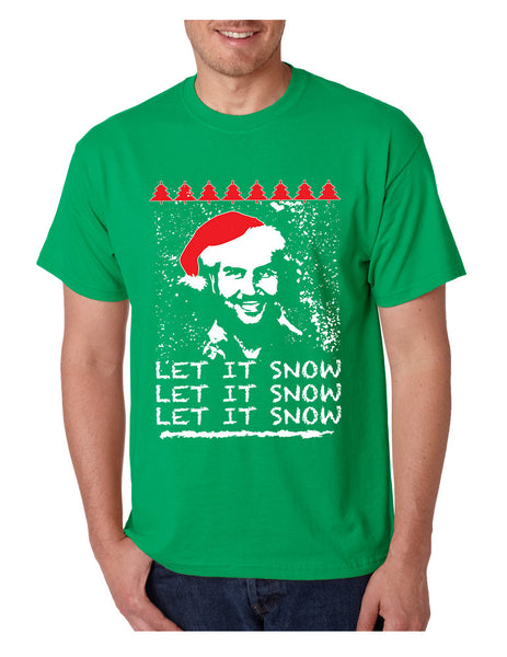 Men's T Shirt Pablo Escobar Snow Ugly Xmas Let It Snow Tee - ALLNTRENDSHOP - 2