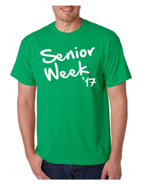 Men's T Shirt Senior Week 17 White Class Of 2017 Party Tee