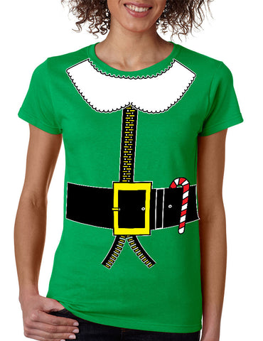 Women's T Shirt Elf Suit Santa's Elves Christmas Tee Xmas Gift - ALLNTRENDSHOP - 1