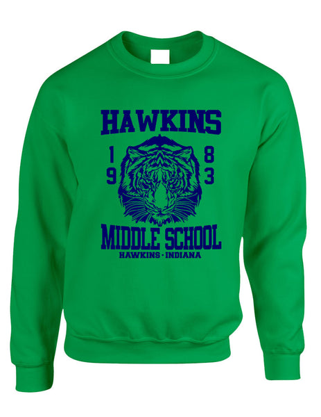 Adult Crewneck Sweatshirt Hawkins Middle School 1983 - ALLNTRENDSHOP - 5