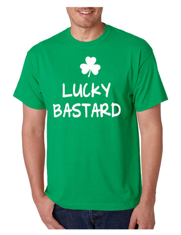 Men's T Shirt Lucky Bastard Shamrock St Patrick's Day Shirt