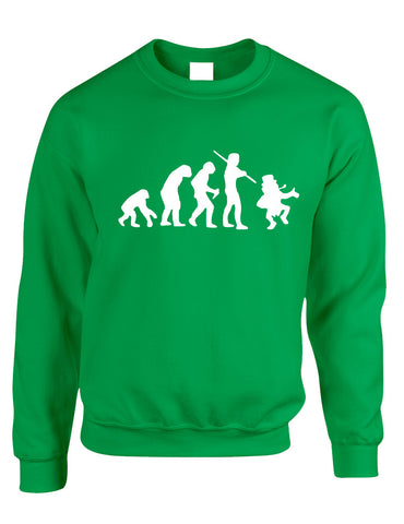Adult Sweatshirt Irish Evolution Leprechaun St Patrick's Top - ALLNTRENDSHOP - 1
