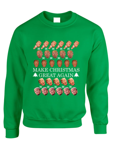 Adult Sweatshirt Make Christmas Great Again Love Trump Ugly Xmas - ALLNTRENDSHOP - 3