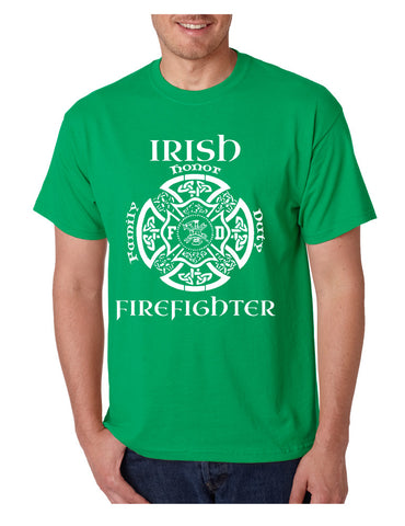 Men's T Shirt Irish Firefighter St Patrick's Patry Irish T Shirt - ALLNTRENDSHOP - 1