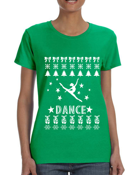 Women's T Shirt Dance Ugly Xmas Tee Love Dancing Is Life Gift