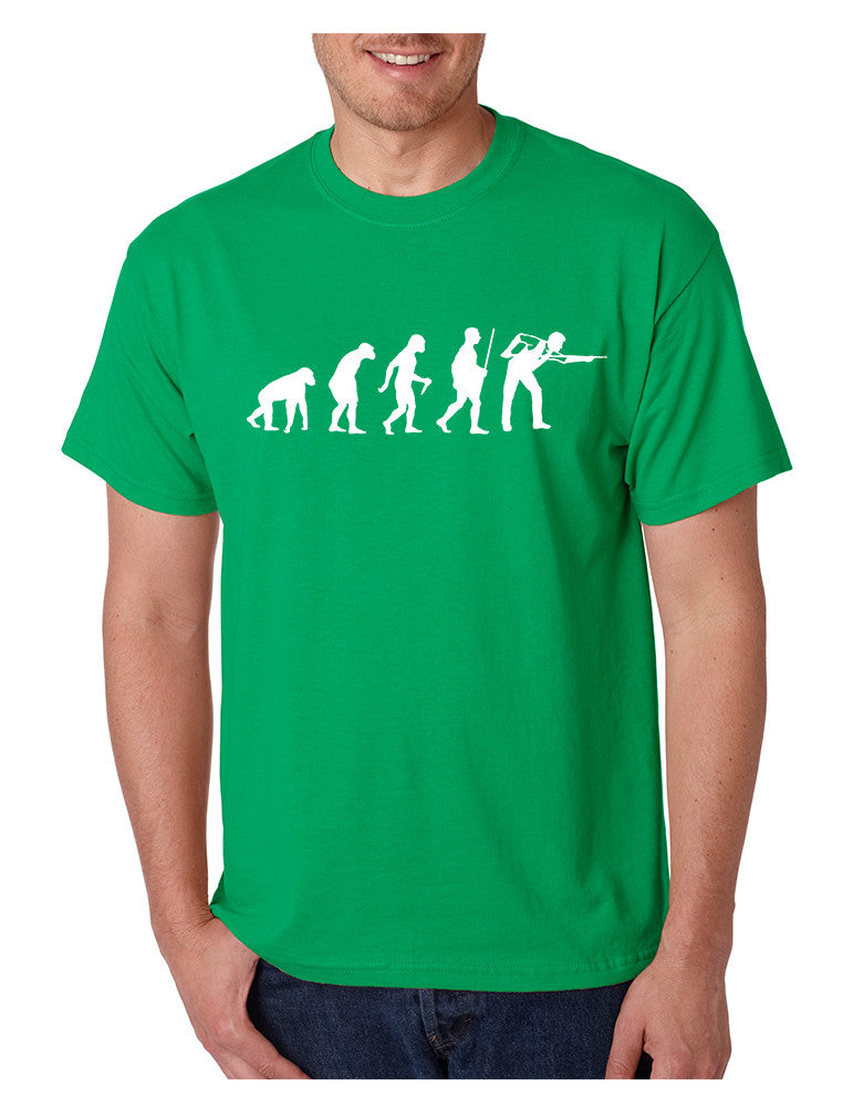 Men's T Shirt Pool Snooker Evolution Funny Billiards T Shirt