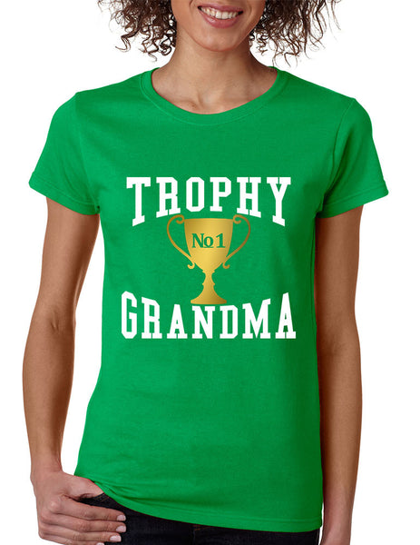 Women's T Shirt Trophy Grandma Cool Xmas Gift Family Love Tee - ALLNTRENDSHOP - 3