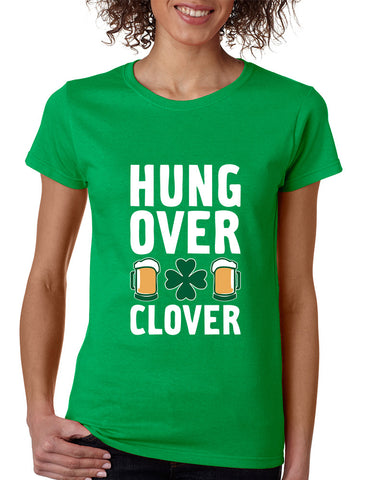 Women's T Shirt Hungover Clover St Patrick's Day Party Tee