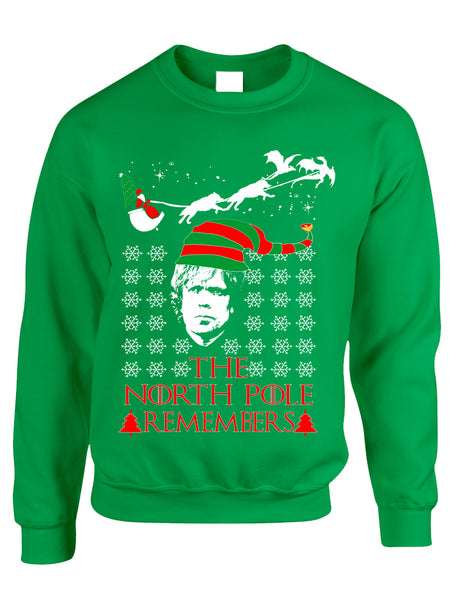 Adult Sweatshirt The North Pole Remembers Ugly Xmas Trendy Gift