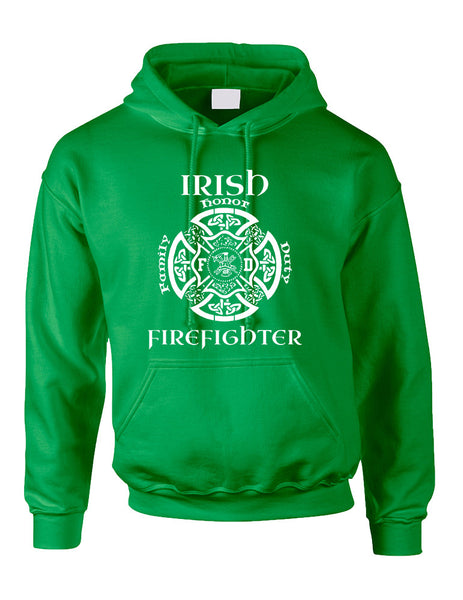 Adult Hoodie Irish Firefighter St Patrick's Top Love Irish Party - ALLNTRENDSHOP - 1