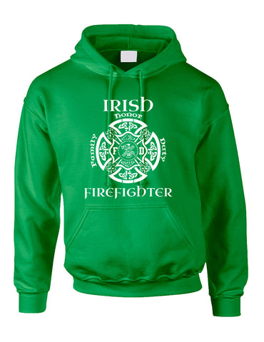 Adult Hoodie Irish Firefighter St Patrick's Top Love Irish Party - ALLNTRENDSHOP - 1