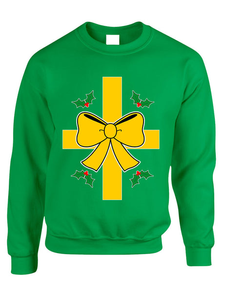 Adult Sweatshirt Christmas Gift Wrap Ugly Xmas Sweater Funny - ALLNTRENDSHOP - 3