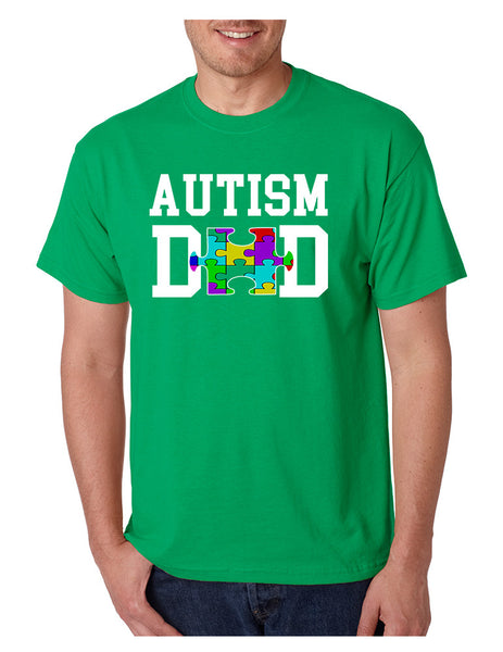 Men's T Shirt Autism Dad Autistic Awareness Shirt
