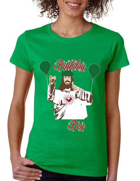 Women's T Shirt Birthday Boy Jesus Ugly Christmas Sweater