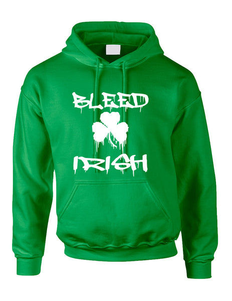 Adult Hoodie Bleed Irish St Patrick's Day Party Love Irish - ALLNTRENDSHOP - 1