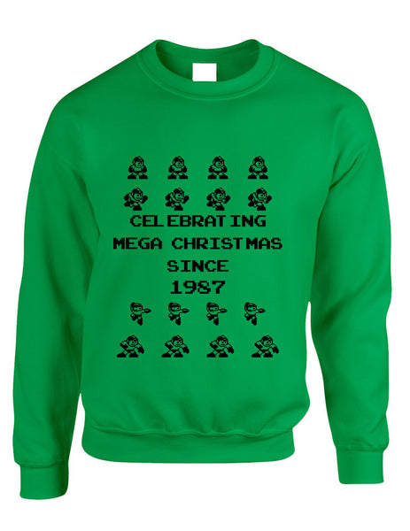 Adult Crewneck Celebrating Mega Christmas Ugly Sweater Gift - ALLNTRENDSHOP - 1