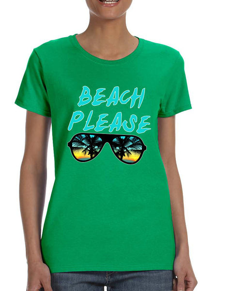 Women's T Shirt Beach Please Summer Vacation Beachwear