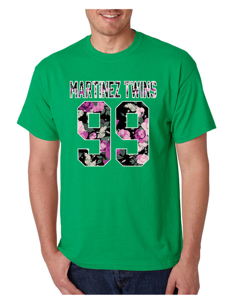 Men's T Shirt Martinez Twins 99 Flower Print Cool Trendy TShirt