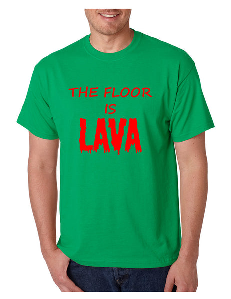 Men's T Shirt The Floor Is Lava Game Red Popular Funny Gym Tee