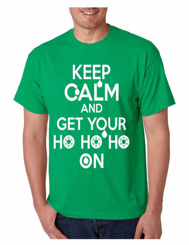 Men's T Shirt Keep Calm And Get Your Ho Ho Ho Ugly Christmas Top - ALLNTRENDSHOP - 1