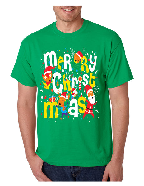 Men's T Shirt Merry Christmas Party Fireworks Ugly Xmas Gift