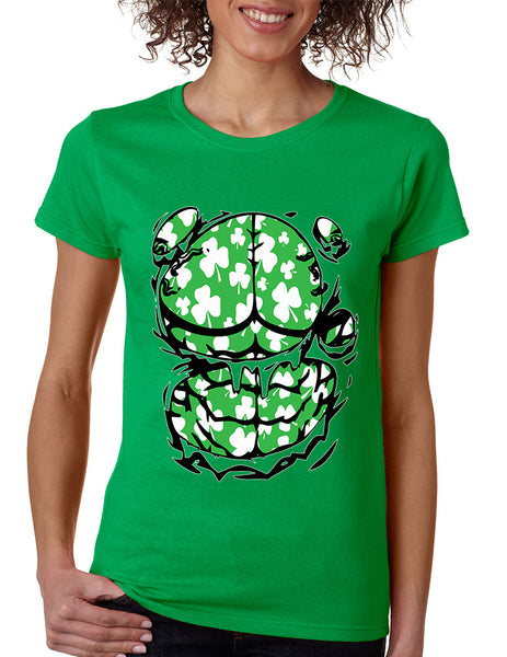 Women's T Shirt Irish Body Shamrock St Patrick's Day Shirt